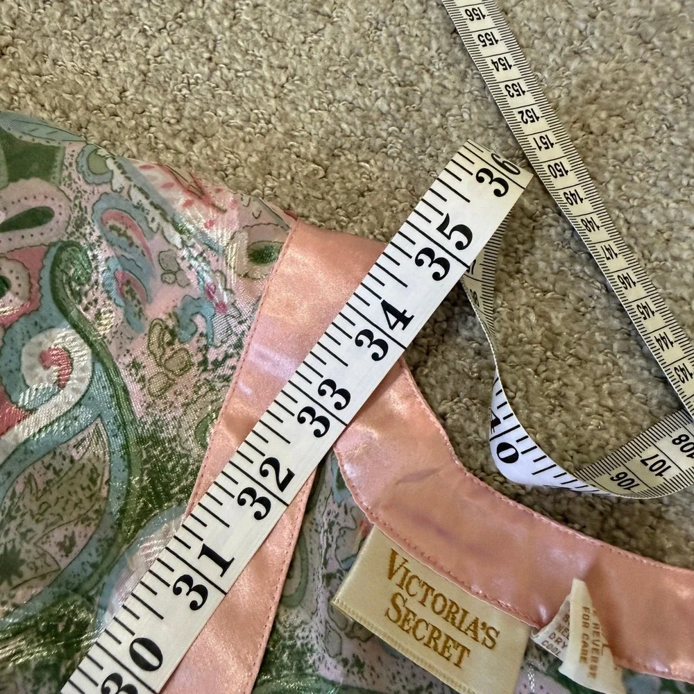 Vintage Victoria's Secret Gold Label Paisley Floral Top Dress Coquette Regency